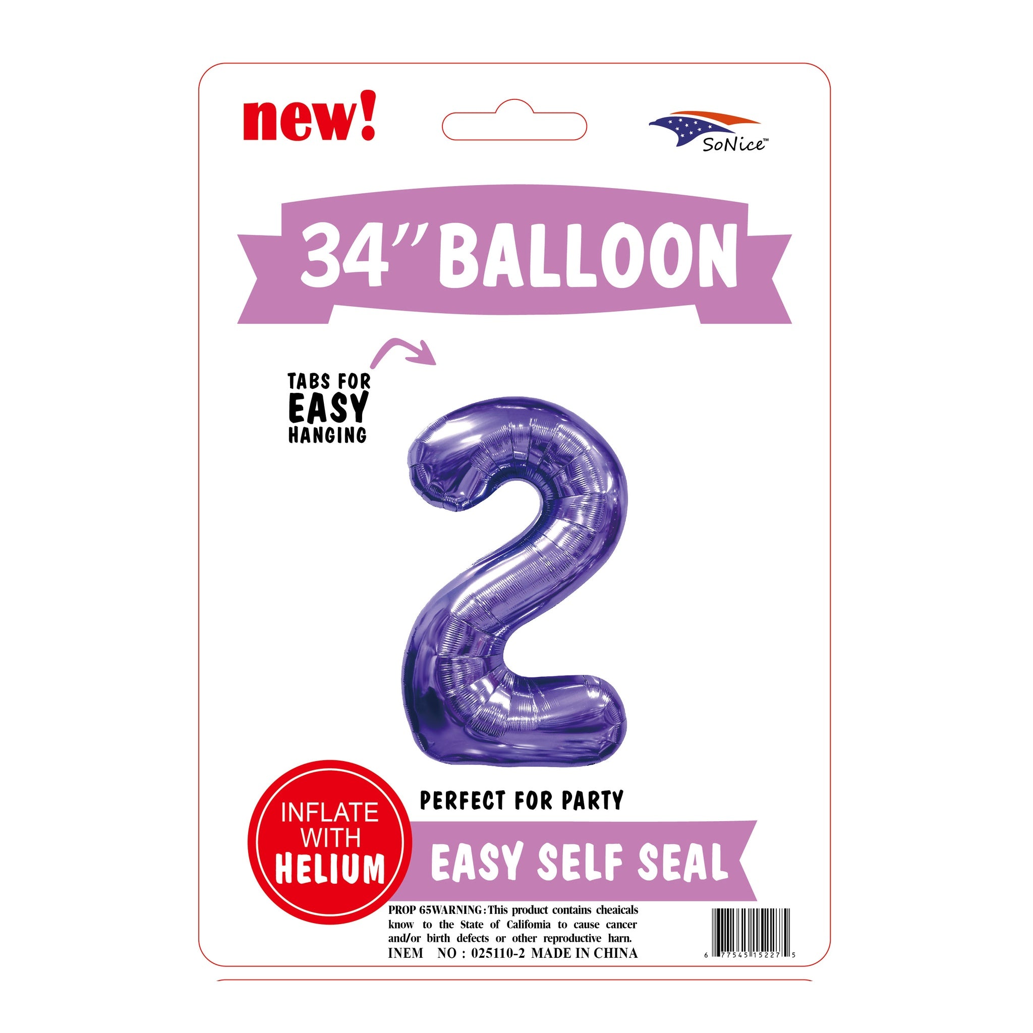 34? Balloon Purple # 2,